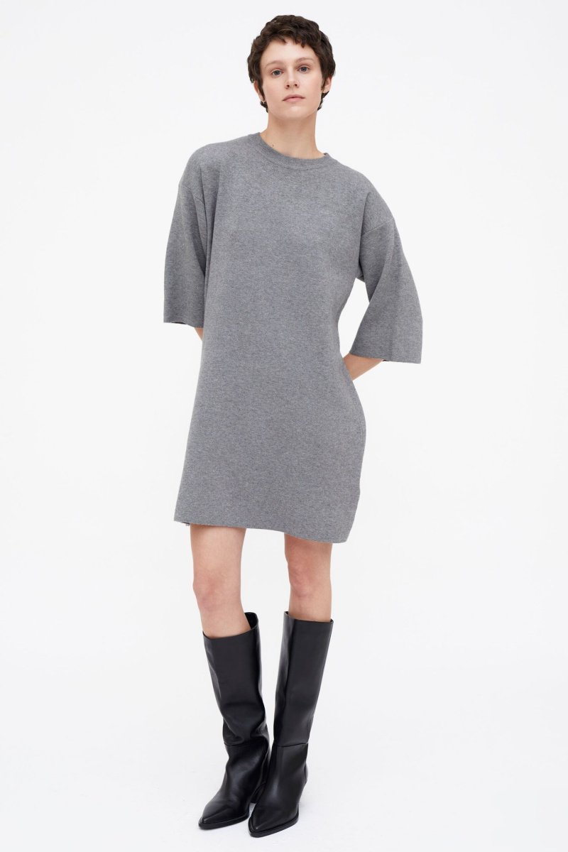Vestido punto gris - Imagen 3