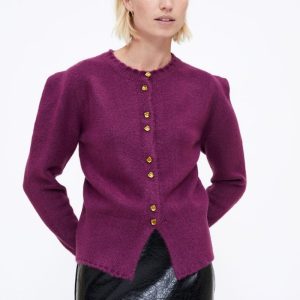 Cárdigan punto morado