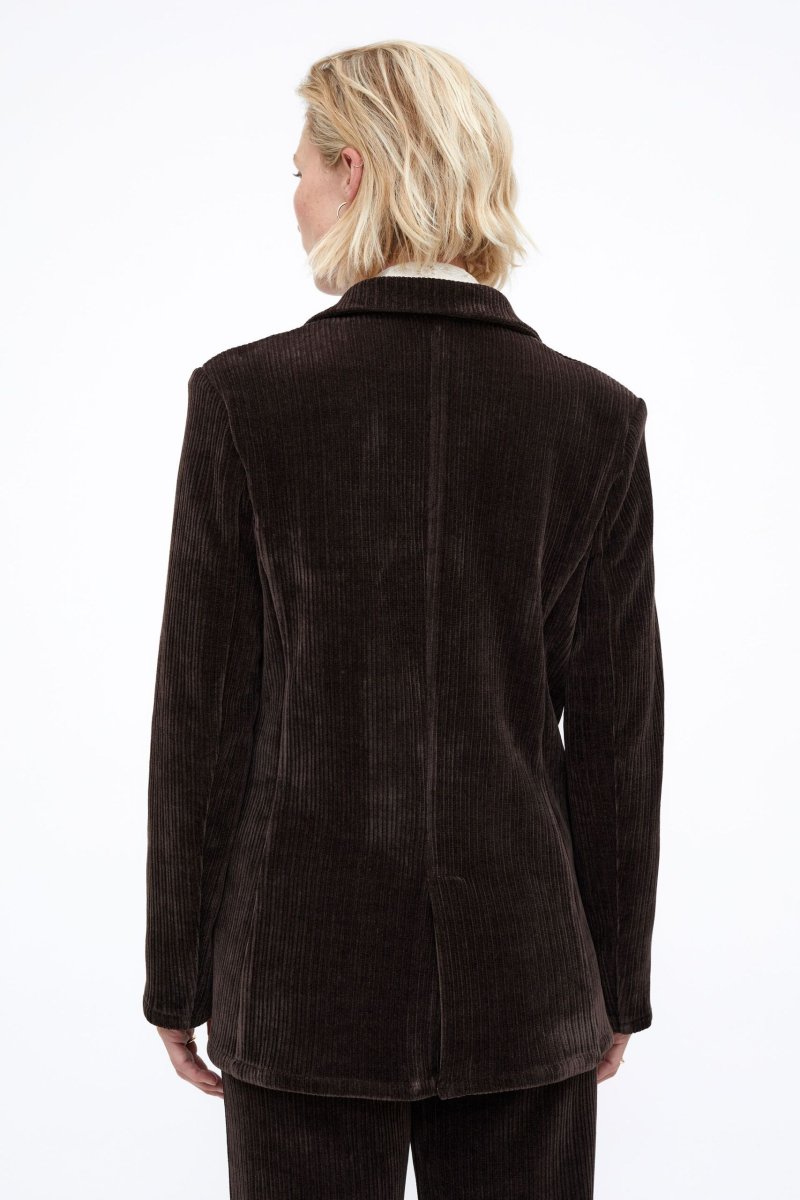 Blazer pana de terciopelo marrón - Imagen 5