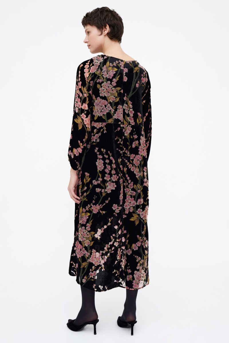 Vestido largo terciopelo estampado velvet - Imagen 3