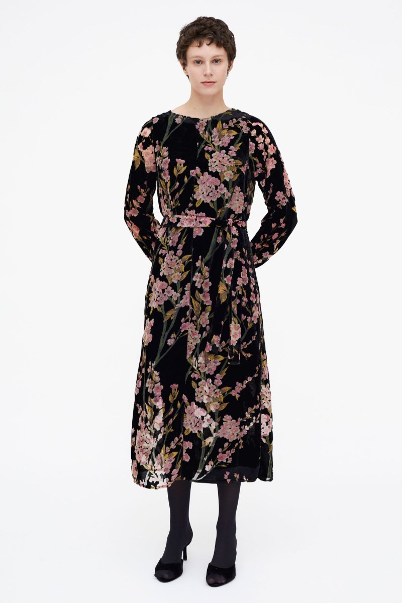 Vestido largo terciopelo estampado velvet - Imagen 5
