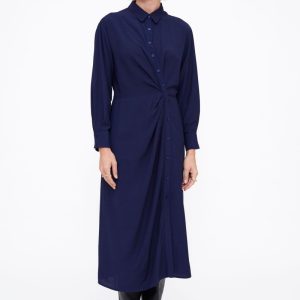 Vestido midi navy blue