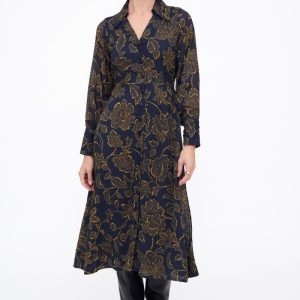 Vestido midi flores