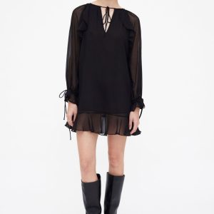Vestido chiffon negro