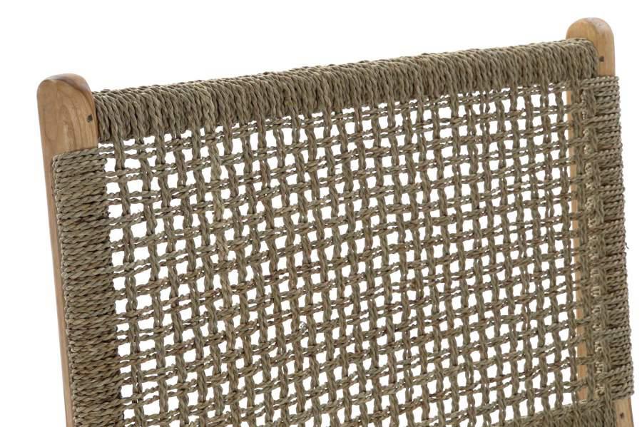 Butaca teca ratán marrón (65 cm) - Imagen 7