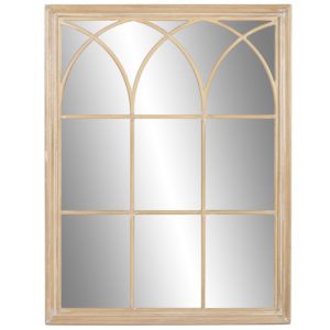 Espejo Pared Ventana Ojival Madera Paulownia