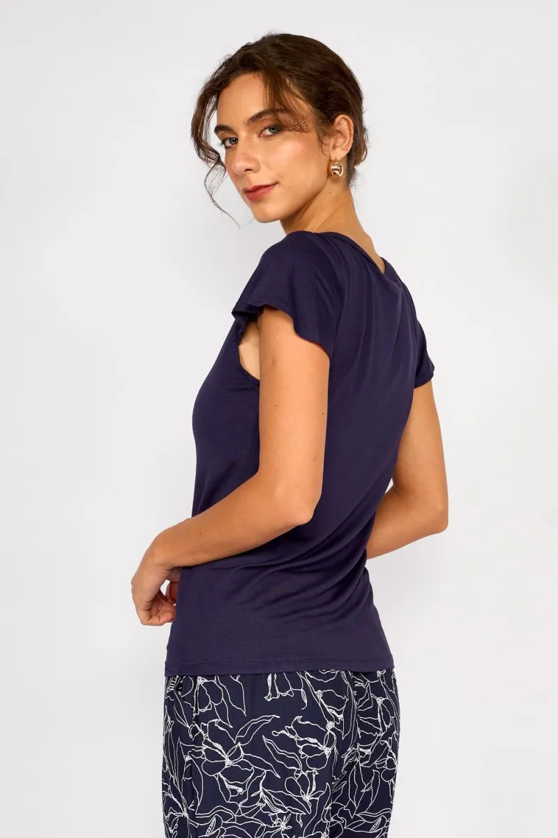 Polera Volados Rosa Azul - Imagen 3