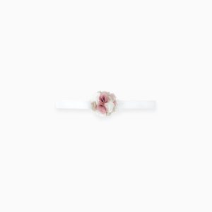 Turbante bebé flor rosa