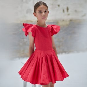 Vestido rojo en moaré