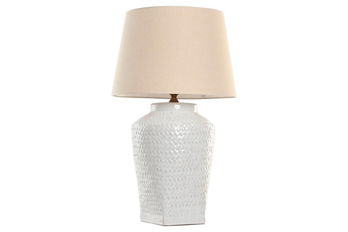 Lámpara sobremesa porcelana blanca (42 cm) - Imagen 3