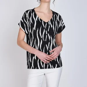 Polera Compuesta Maca Negro Woman by Eclipse