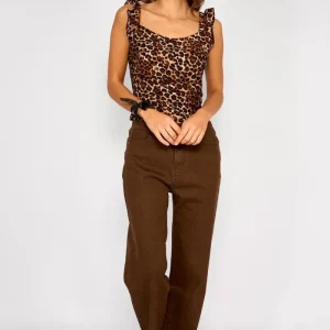 Top Escote Cuadrado Inna Camel