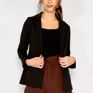 Blazer Lino Amara Negro
