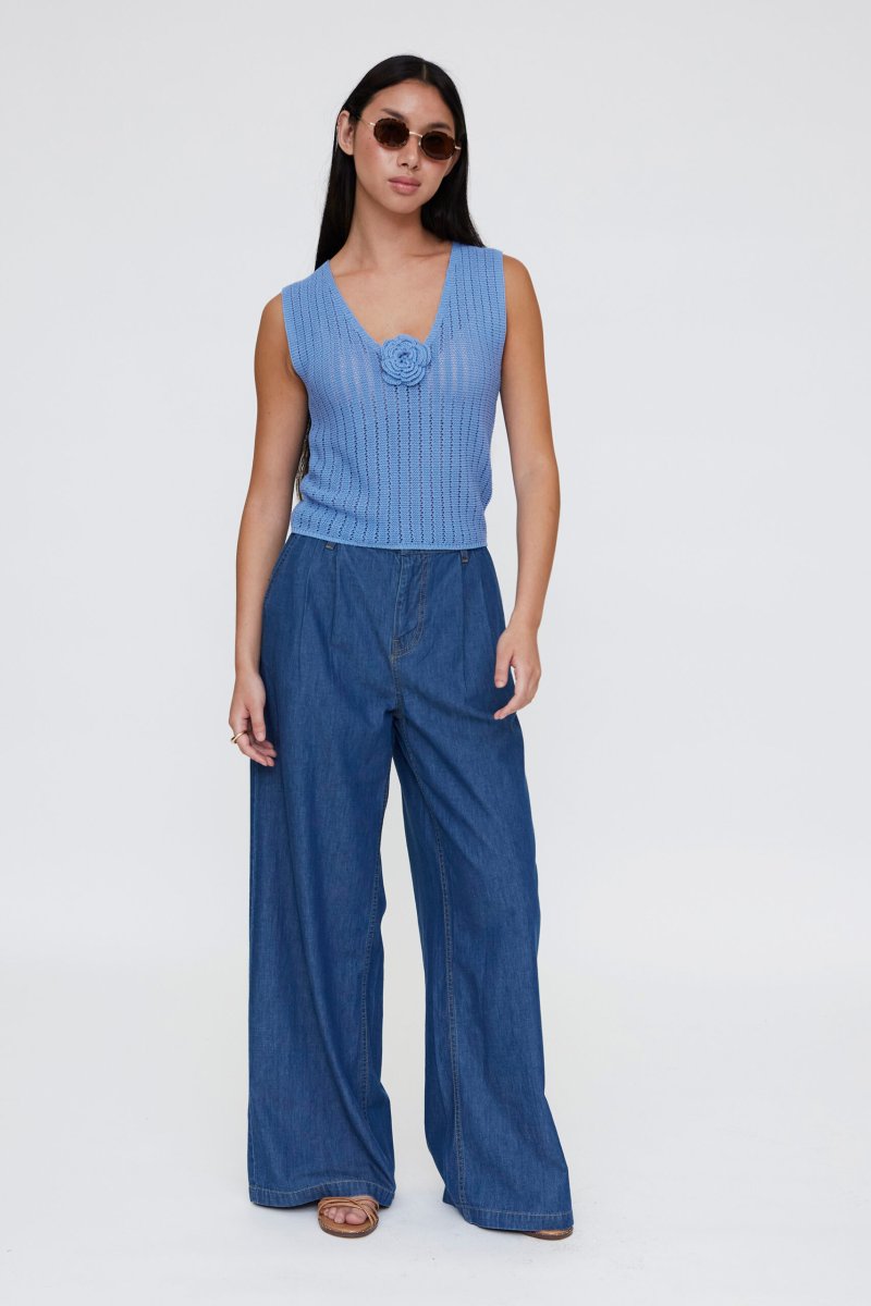 Top punto calado azul - Imagen 6