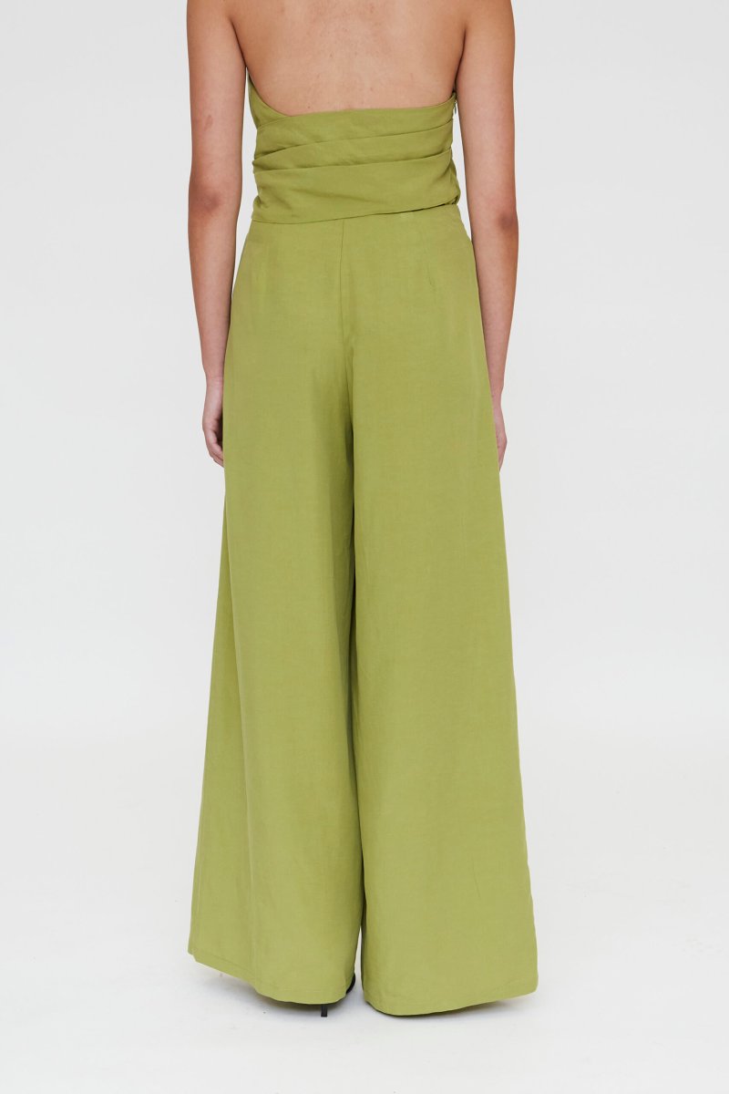 Pantalón wide leg verde - Imagen 4