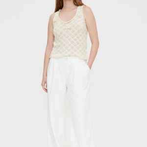 Pantalón wide leg blanco