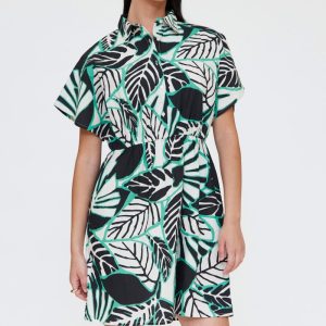 Vestido corto estampado Iguana