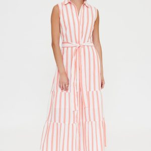Vestido midi estampado Emberglow Stripes