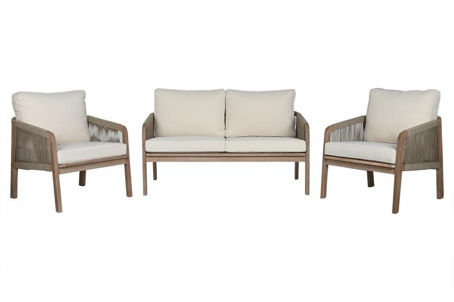 Set salón acacia y cuerda marrón (138 cm) - Imagen 5