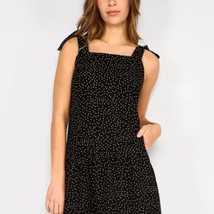 Vestido Corto Lunares Flo Negro