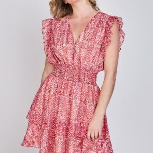 Vestido Estampado María Rojo Eclipse