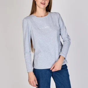 Polera con Recogido en Hombro Ali Gris Eclipse