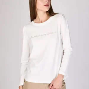 Polera con Recogido en Hombro Ali Blanca Eclipse