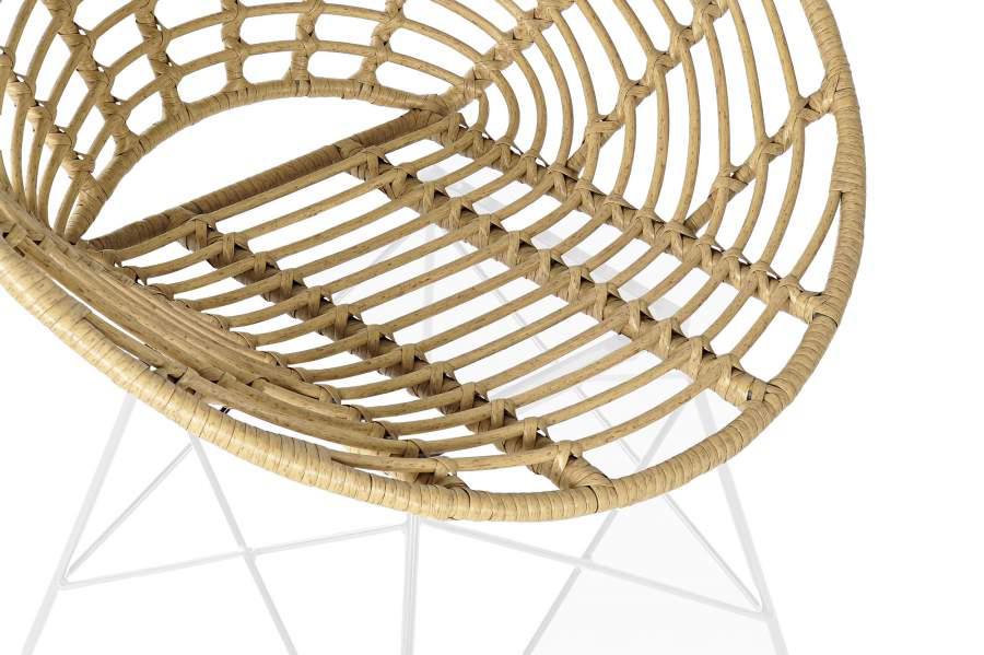 Silla de Diseño Ratan Sintético y Base Eiffel - Imagen 3