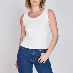 Polera Musculosa Rib Lara Blanco Eclipse