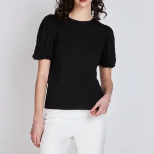 Polera Manga Globo Rosario Negro Eclipse