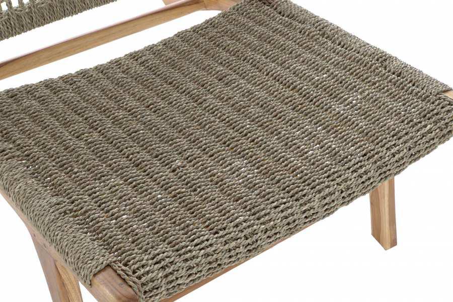 Butaca teca ratán marrón (65 cm) - Imagen 8