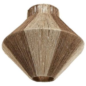 Pantalla de Lámpara Diamante de Yute Natural