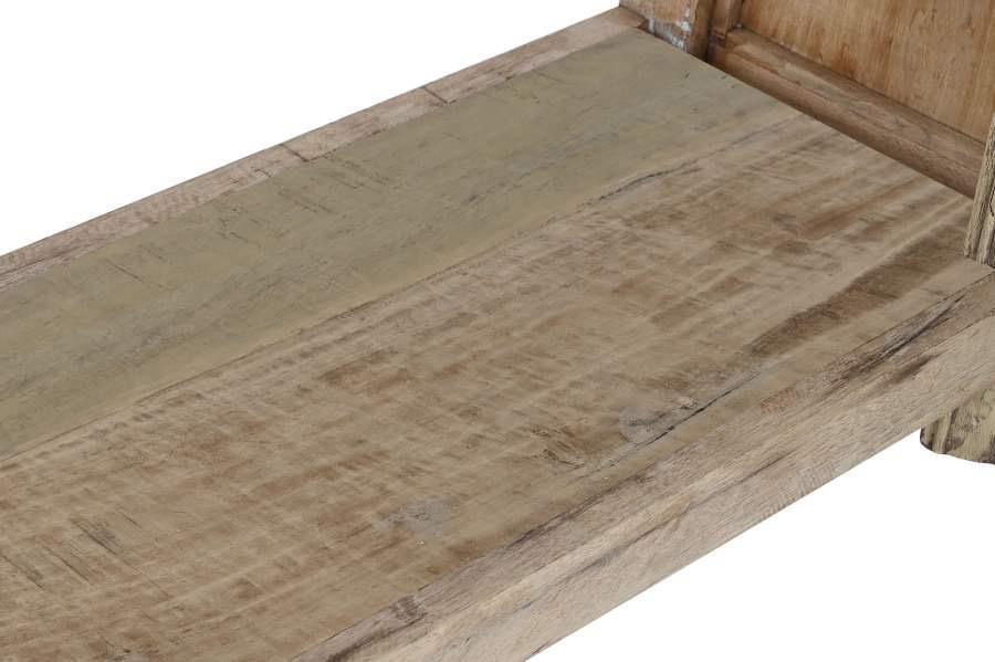 Consola Tallada en Madera Maciza Blanqueada 182 cm - Imagen 7