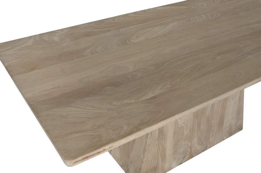 Mesa Comedor de Mango Natural Base Central Maciza - Imagen 3