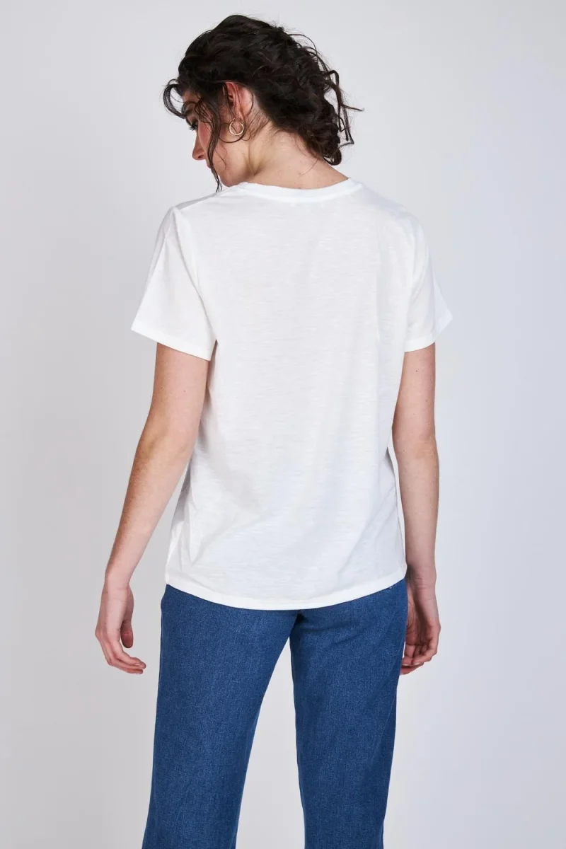 Polera Gold Foil Josefina Ecru Woman by Eclipse - Imagen 2