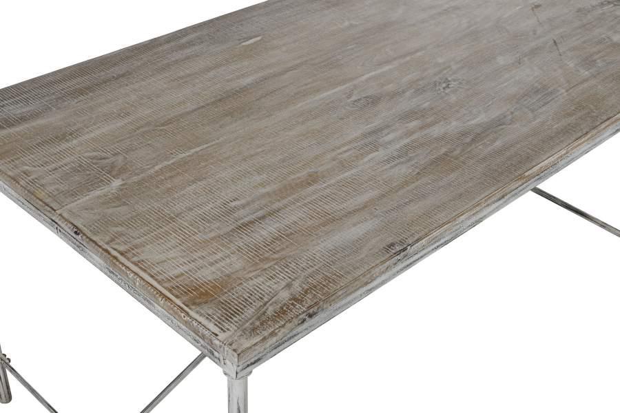 Mesa de Comedor Industrial Madera Mango y Hierro Decapé - Imagen 6