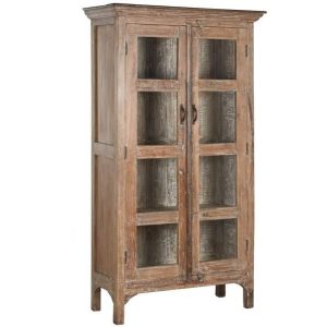 Vitrina Vertical Madera Reciclada Vintage