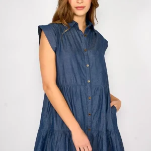 Vestido Corto Denim Eloísa Azul