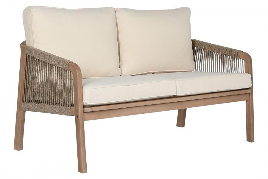 Set salón acacia y cuerda marrón (138 cm) - Imagen 3