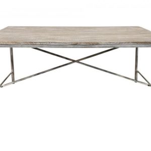 Mesa de Comedor Industrial Madera Mango y Hierro Decapé