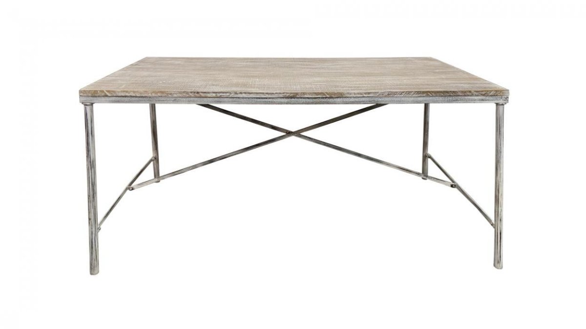 Mesa de Comedor Industrial Madera Mango y Hierro Decapé - Imagen 2