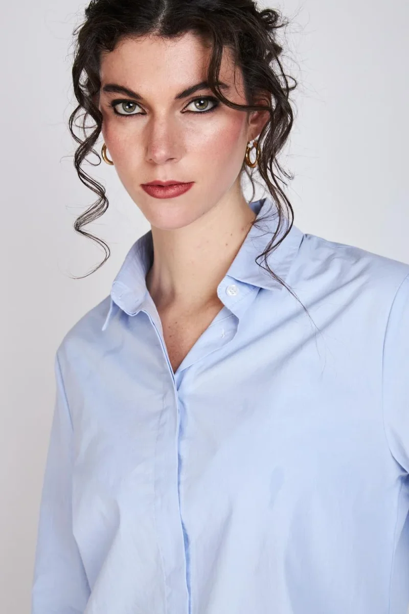 Camisa Manga Tres Cuartos Verónica Azul Woman by Eclipse - Imagen 4