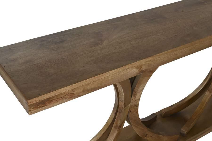 Consola de Madera de Mango con Diseño Circular - Imagen 3