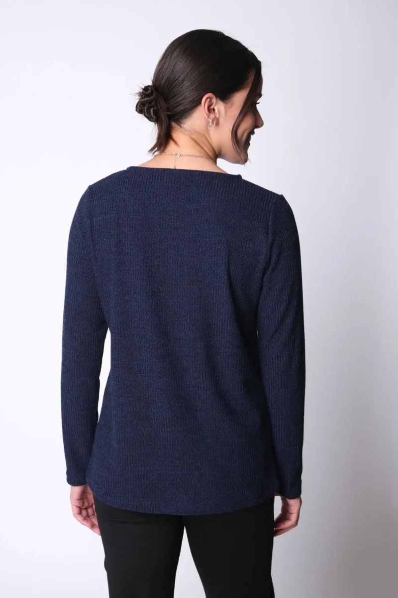 Polera Gina Azul Marino Woman by Eclipse - Imagen 3