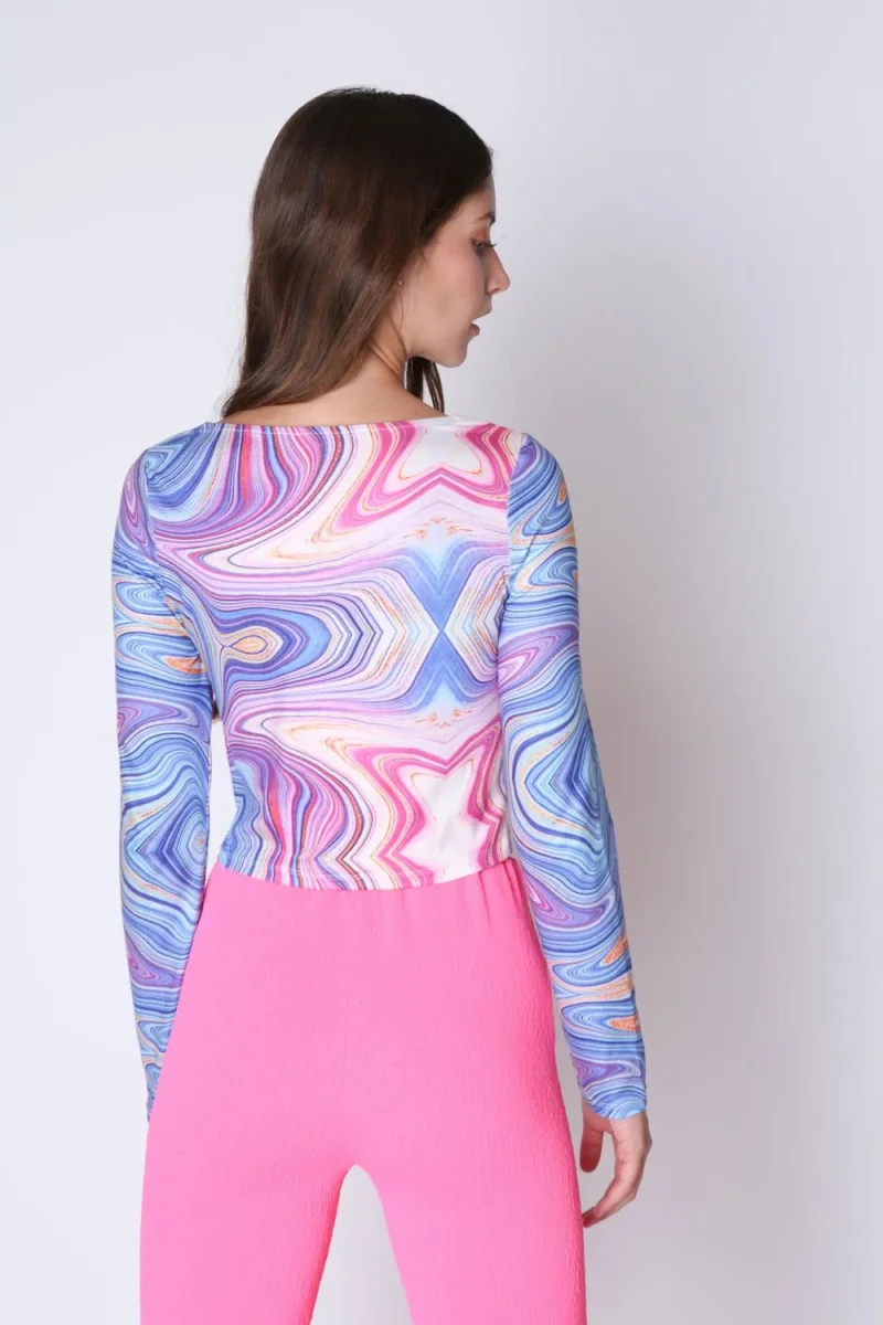 Polera Caro Azul Atrevida - Imagen 3