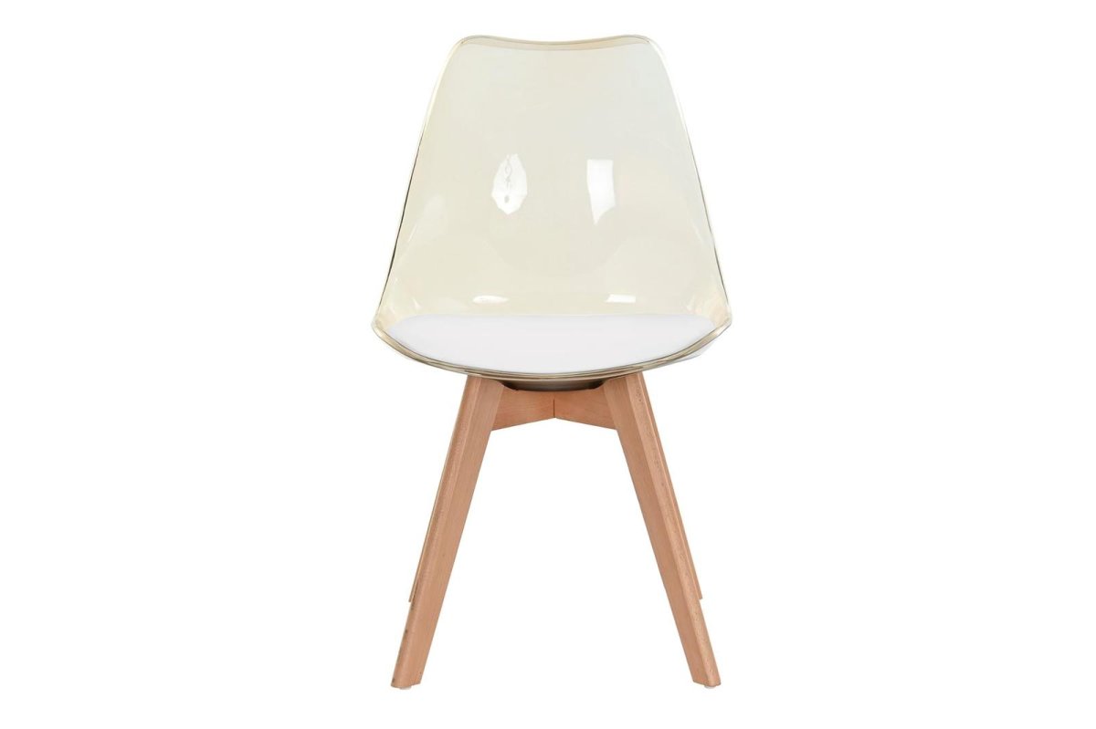 Silla Diseño Transparente PVC y Madera de Abedul - Imagen 4