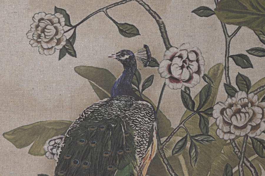 Cuadro Lienzo Lino Botánico Pavo Real 120×80 cm - Imagen 3