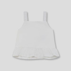 Top blanco de niña con fruncido Street Monkey 96022B