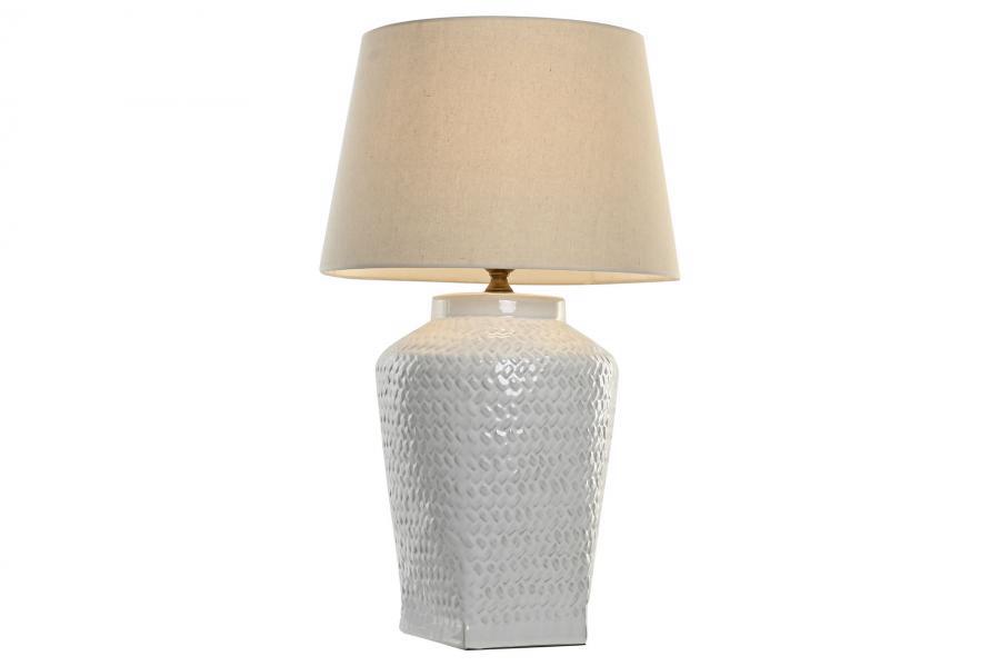 Lámpara sobremesa porcelana blanca (42 cm)