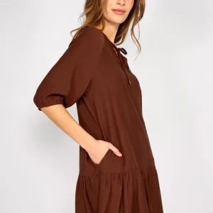 Vestido Corto Mara Chocolate